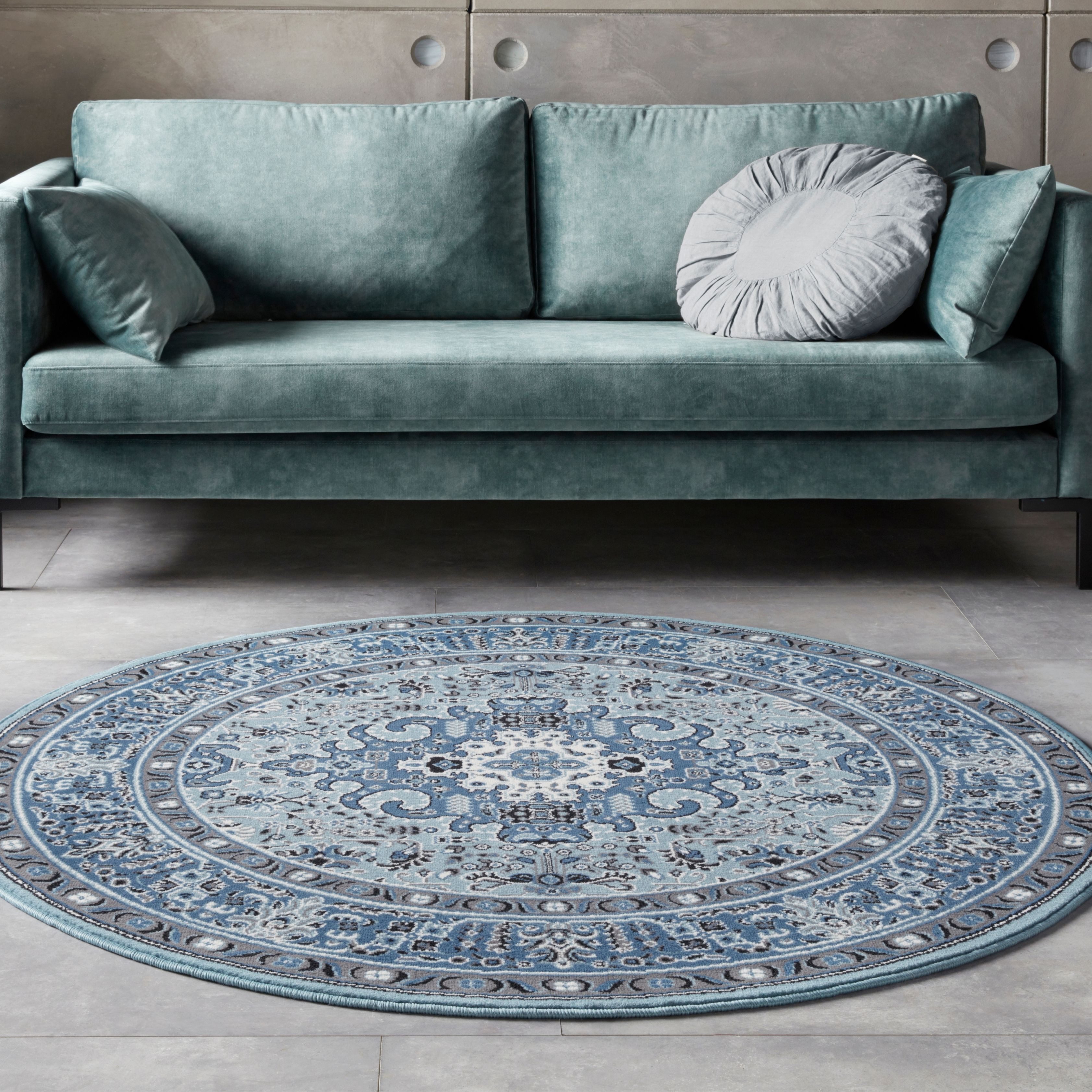 HANSE Home Teppich Skazar Isfahan, rund, Höhe: 9 mm, Kurzflor, Orient, Teppich, Vintage, Esszimmer, Wohnzimmer, Flur