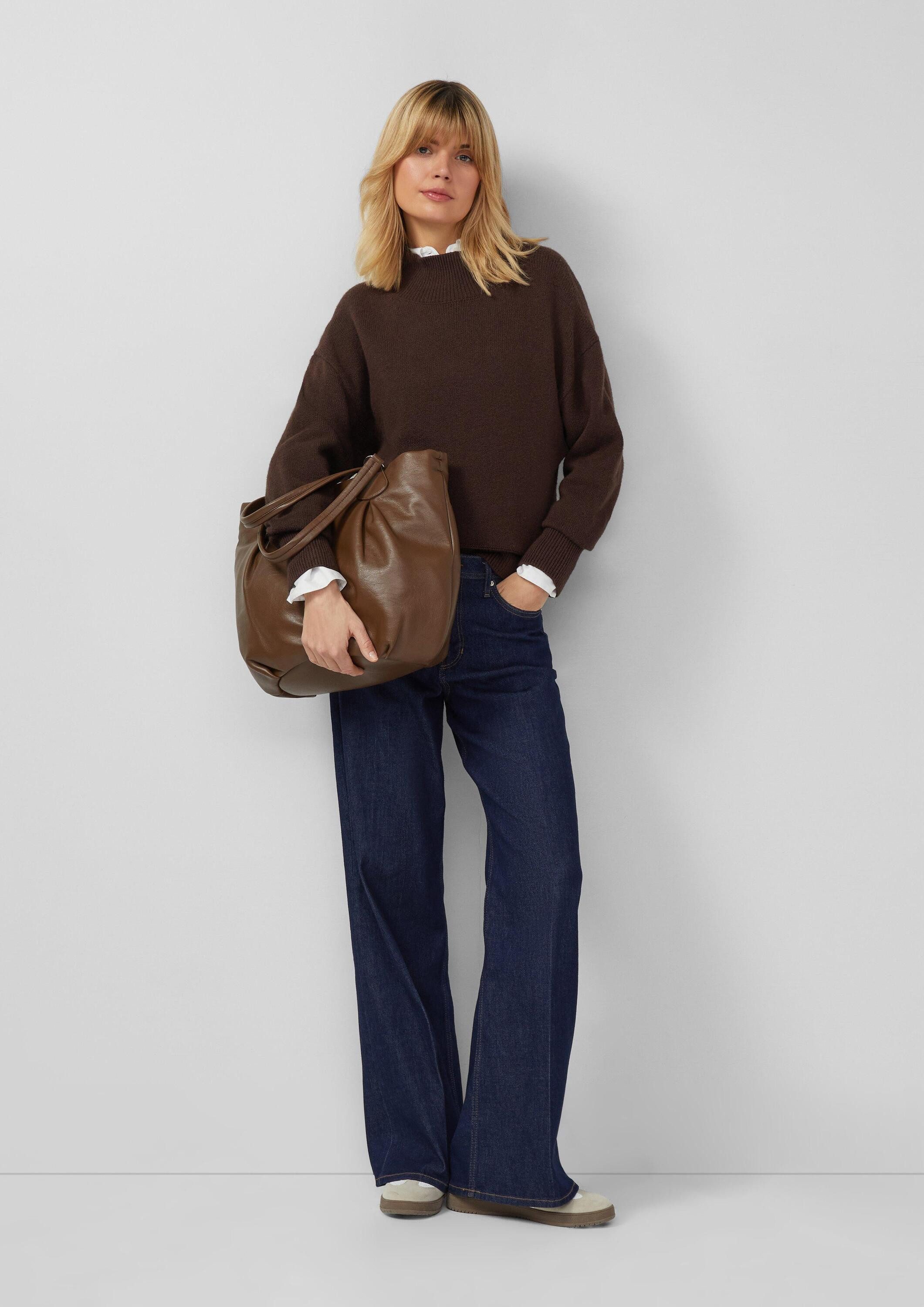 s.Oliver Schultertasche Tasche, Shopper aus Lederimitat mit Logoprägung und günstig online kaufen