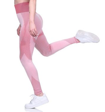 Aurela Damenmode Highwaist Leggings Sportleggings Damen Shape Leggings mit Anti-Cellulite Effekt elastischer Bund, Comfort-Stretch-Gewebe, Elastikzonen, Kompressionszonen