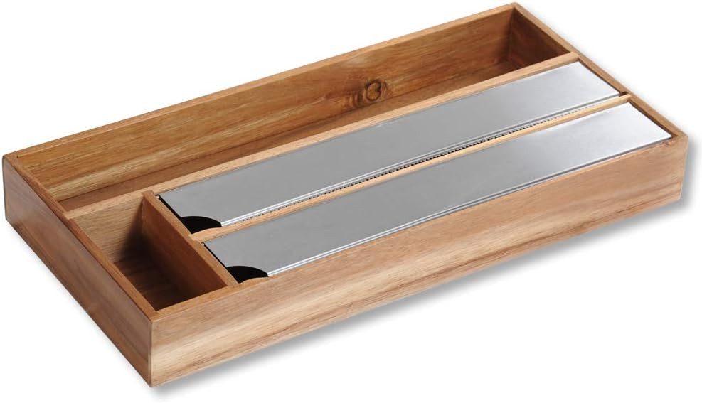 KESPER® Folienspender Folienspender, Material: Akazienholz, Maße: 42 x 19 x 5,4 cm, Braun, (1-St)
