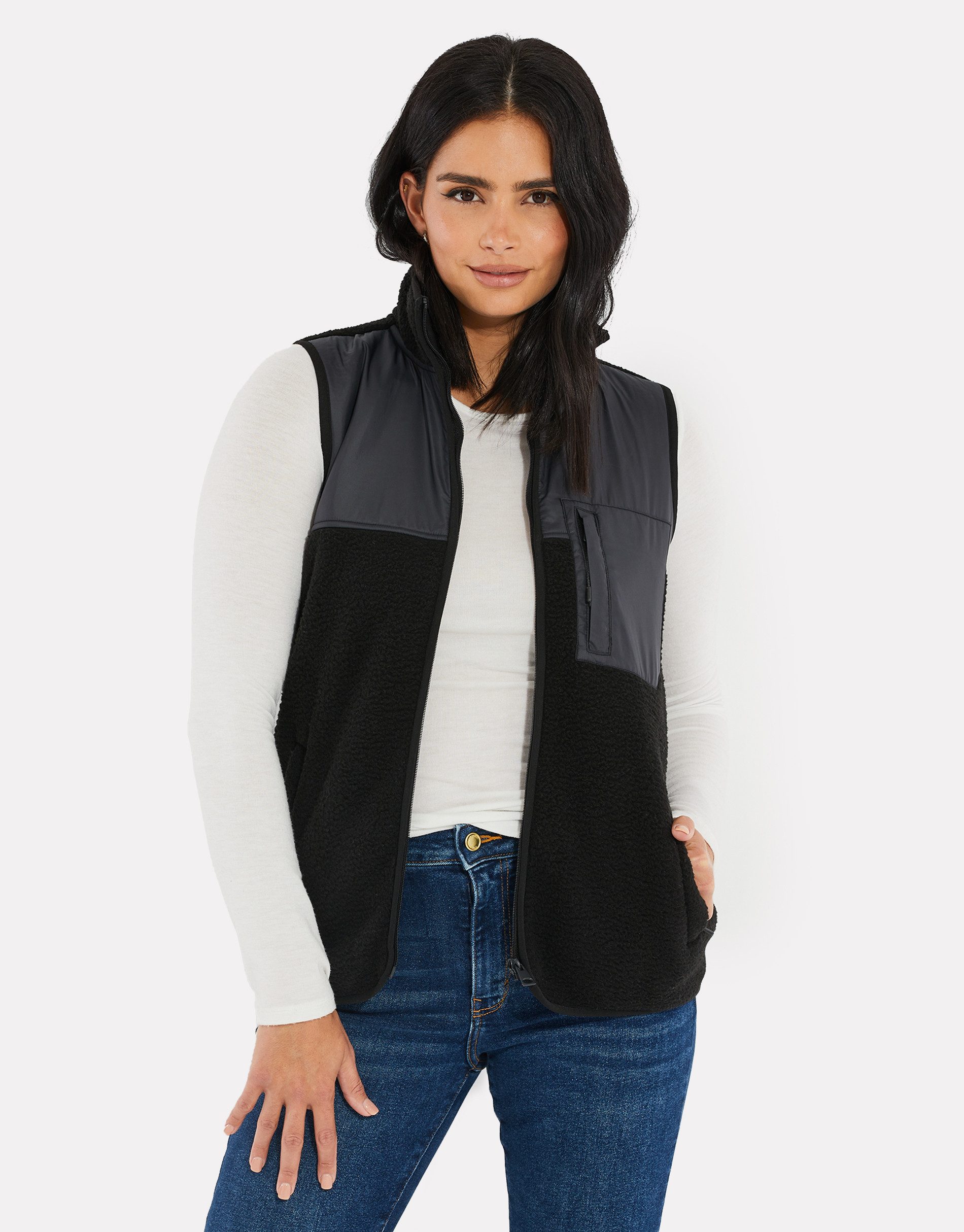 Threadbare Fleeceweste THB Harold Zip Through günstig online kaufen