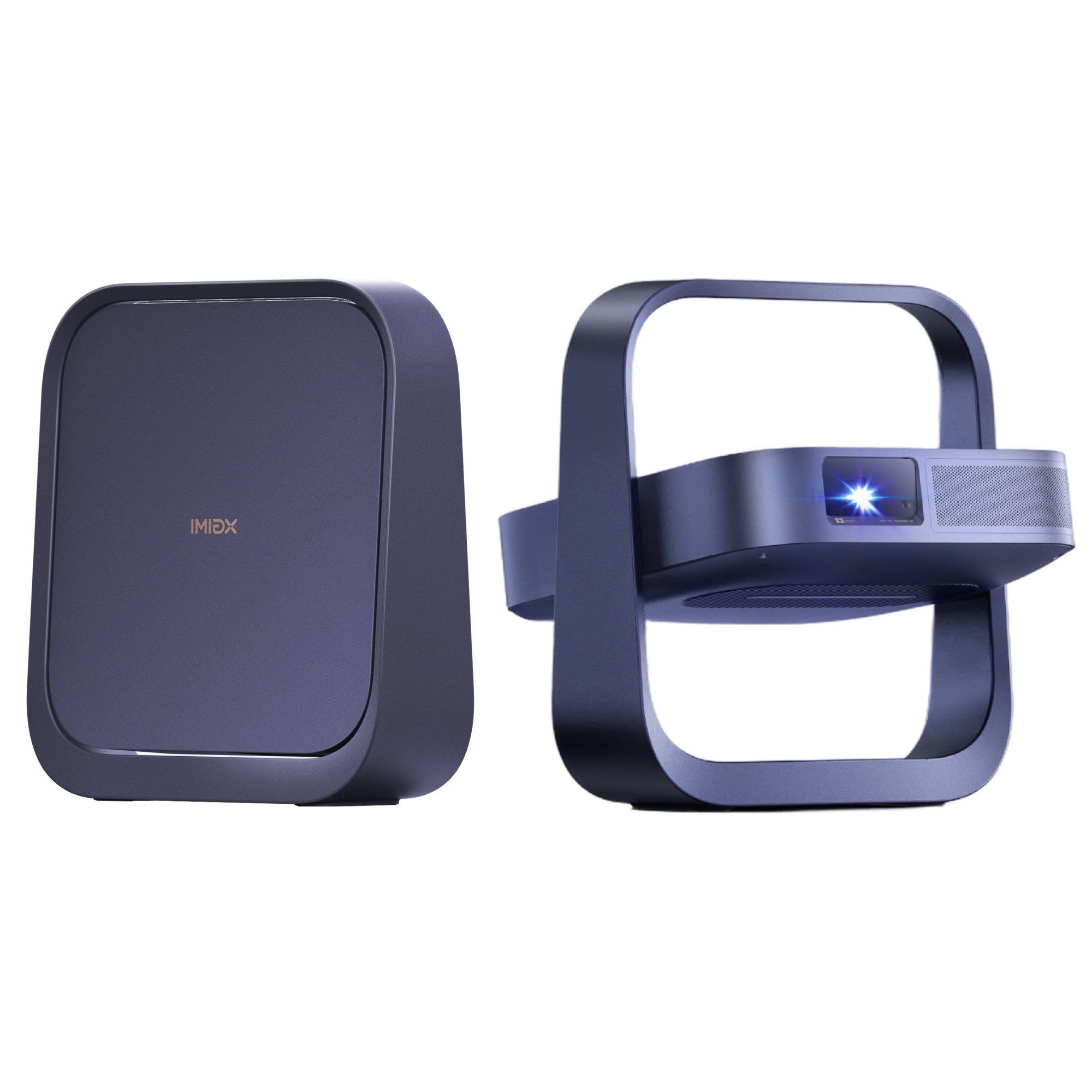 XGIMI XGIMI Elfin Flip Laser Portable Beamer, 1080P, 1600 ISO Lumens, GTV DLP-Beamer (Dynamic Contrast Ratio: 10,000:1, 1920 x1080 (1080P) px, RGB-Triple-Laser, Google TV mit integriertem Netflix)