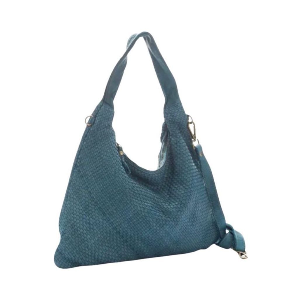 BZNA Schultertasche Mattia Italy Designer Damen Handtasche Shopper, Geflochtenes Leder