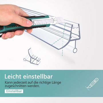 EMKE Duschdichtung EMKE Ersatzdichtung Wasserabweiser Duschdichtung, L: 60 cm, Schwallschutz Duschkabine, Abdichtung für Ihre Duschtür