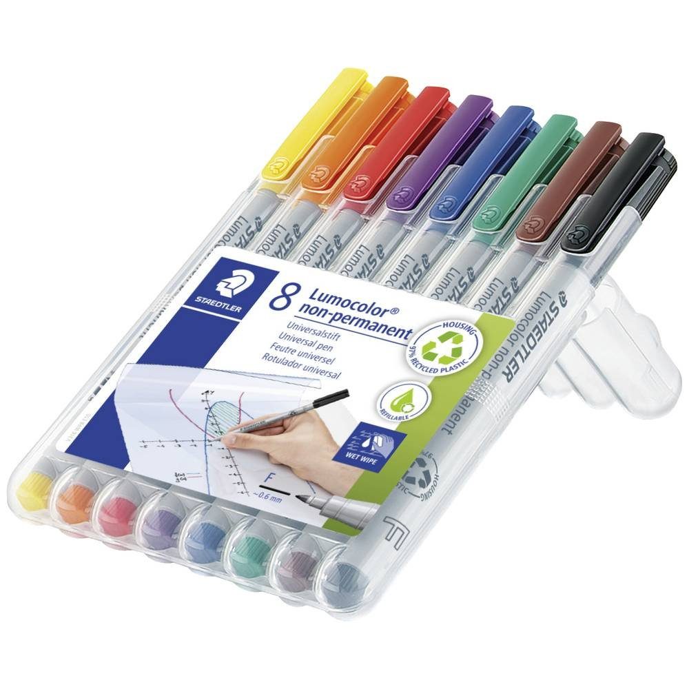 STAEDTLER Folienstift Universalstift Lumocolor, F, 8er-Set 316 WP8
