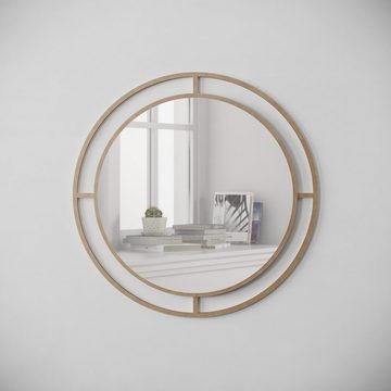 Decortie Badspiegel Bubble Spiegel, Spiegel gerahmt zum Aufhängen, Flurspiegel, 57 x 2 x 57 cm
