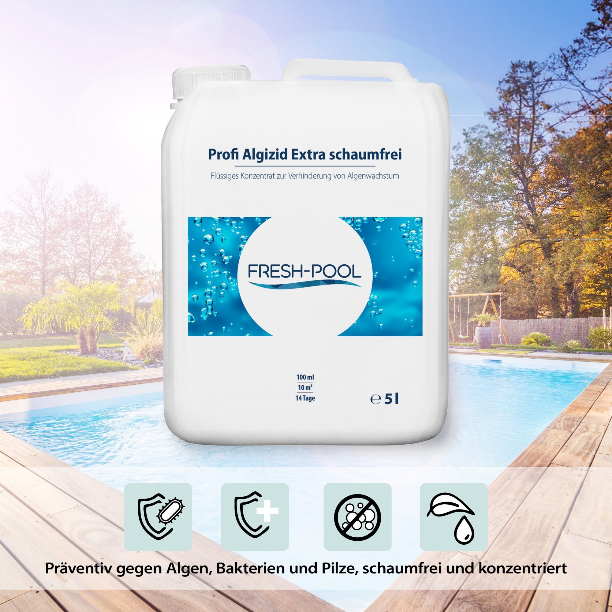 Fresh-Pool Poolpflege Profi Algizid Extra schaumfrei günstig online kaufen