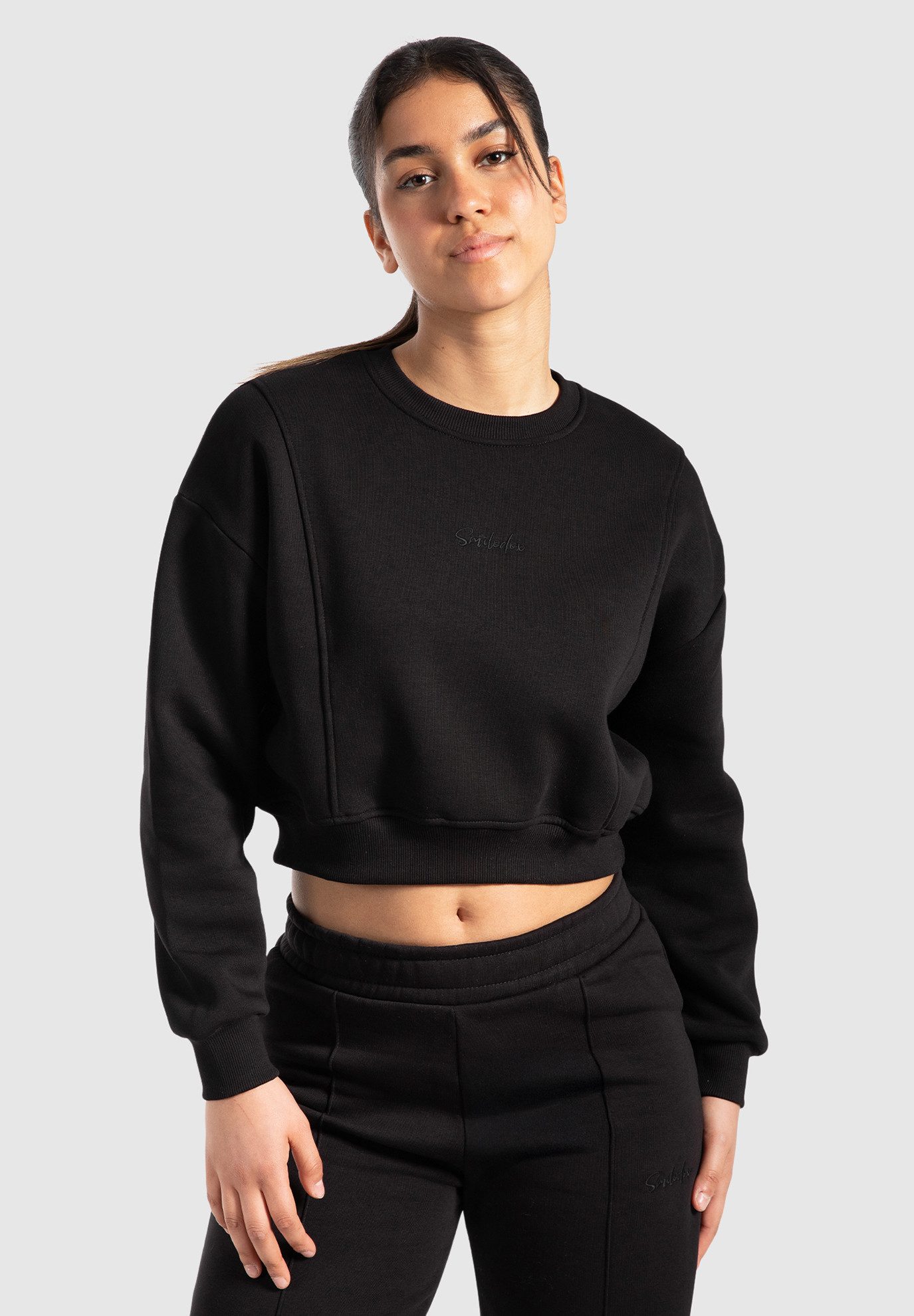 Smilodox Sweatshirt Siana, Stylischer Cropped Pullover mit klassischem Rund günstig online kaufen