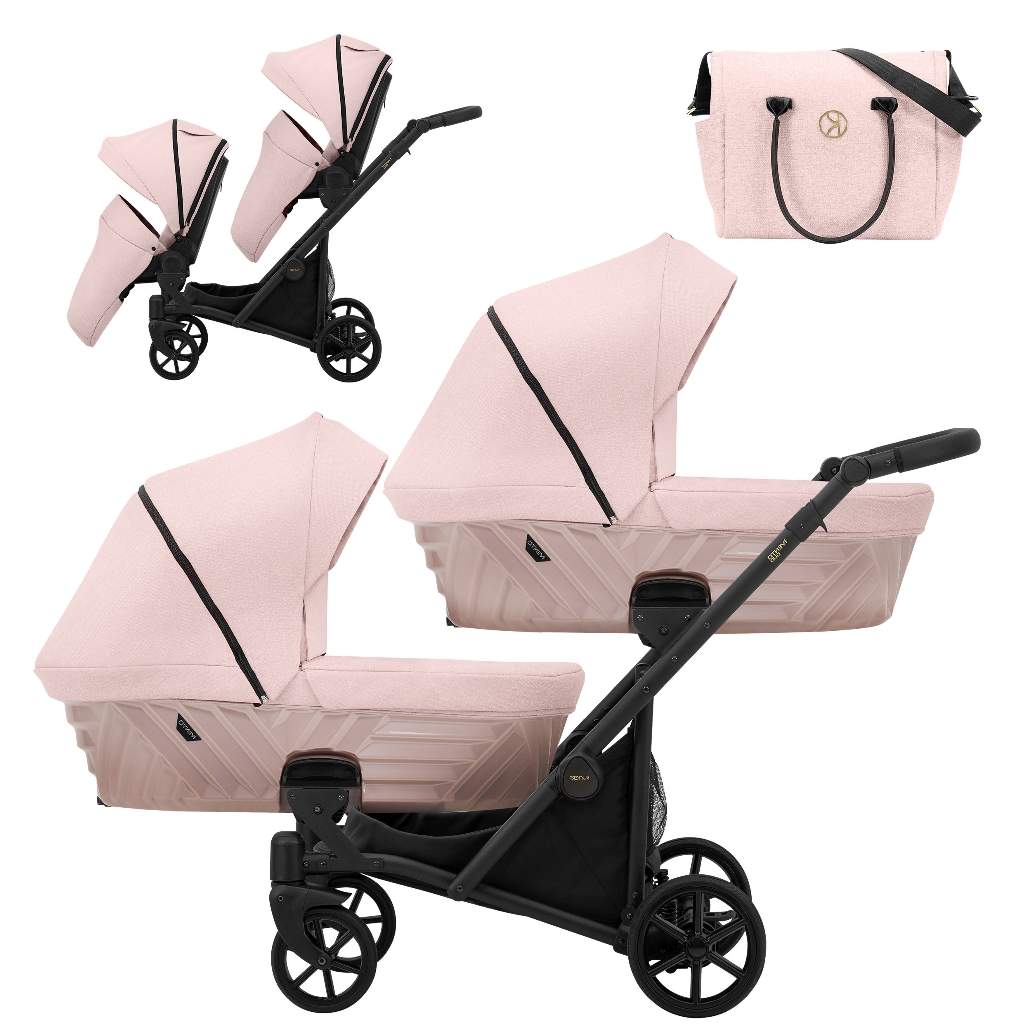 babies-on-wheels Zwillings-Kombikinderwagen Faster Duo 2 in 1 inkl. Sportsitze und Zubehör in 4 Цвета(ов)