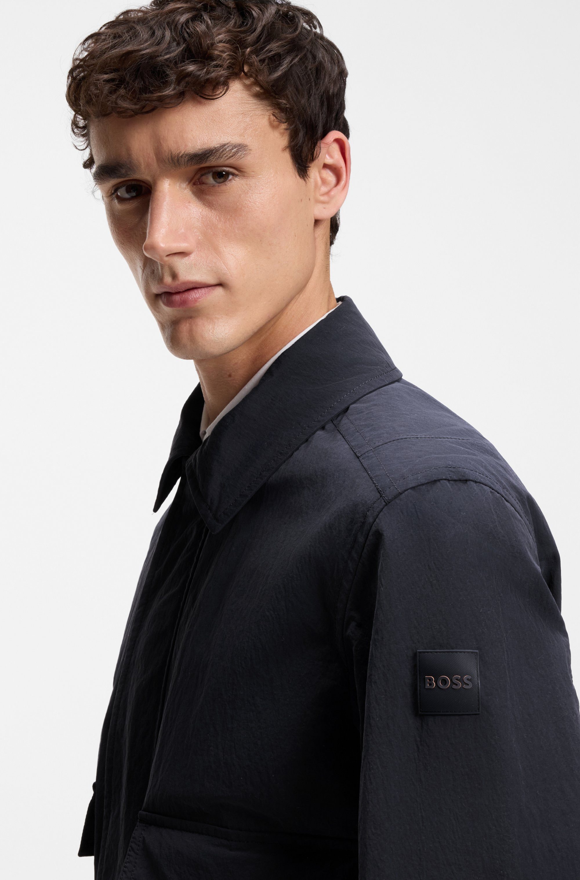 BOSS ORANGE Blouson Ocruise Aviator-Stil, wasserabweisend, Relaxed Fit