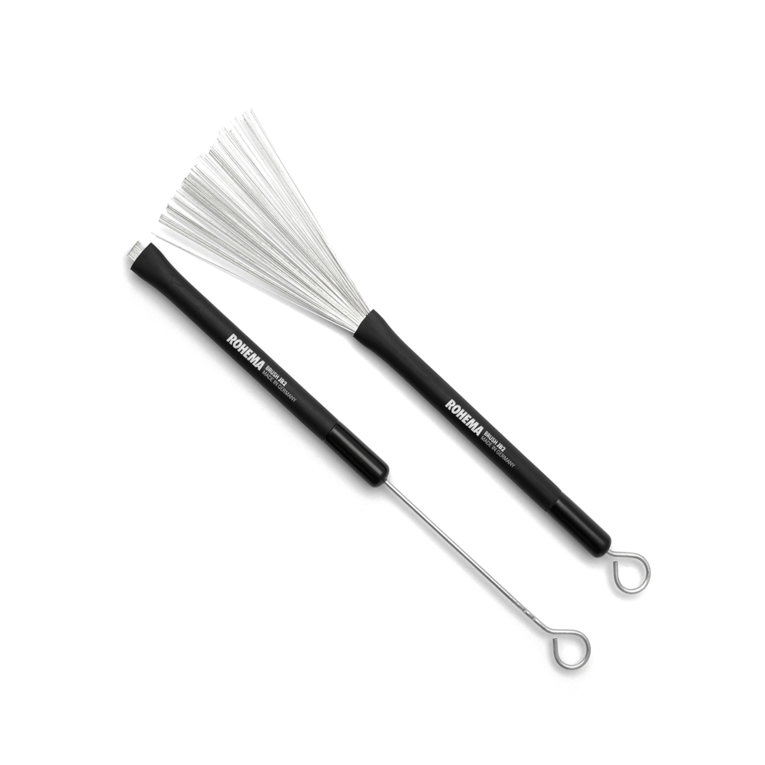 Rohema Jazzbesen (Jazzbesen JB 2 Metallborsten einziehbar, Sticks, Beater und Mallets, Jazz Besen), Jazzbesen JB 2, Metallborsten, einziehbar - Jazz Besen