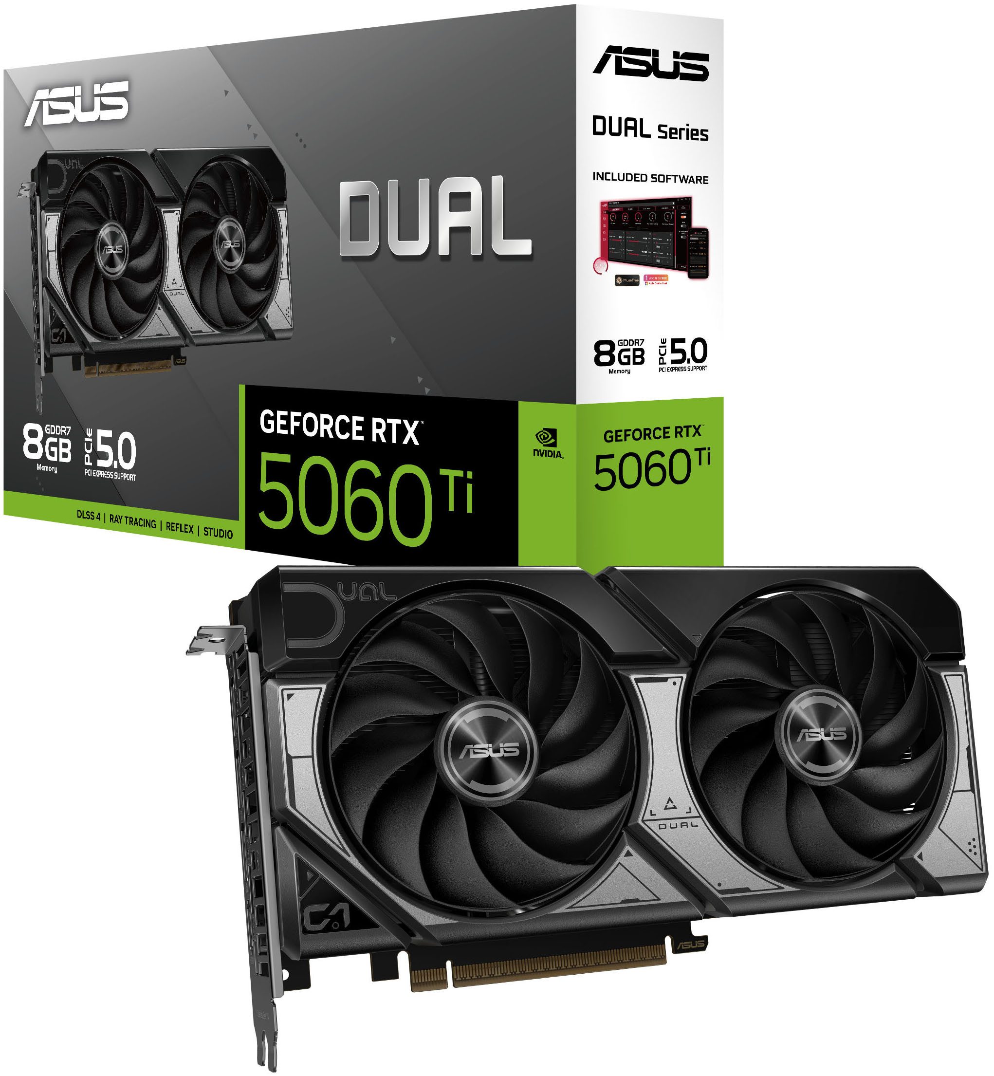 Asus Dual RTX 5060 Ti 8 GB Grafikkarte (8 GB, GDDR7)
