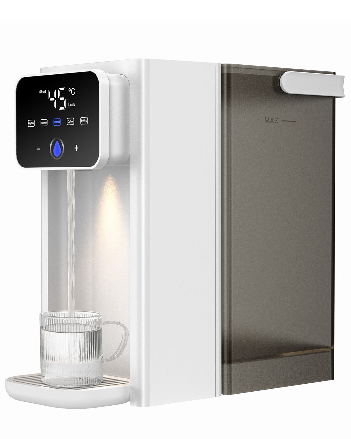 ibettertec Heißwasserspender Wasserkocher, Heißwasserspender, 3 L,Temperaturstufen (25-100°C), 2000,00 W, 2000,00 W,Touch-Bedienung,Wassertank abnehmbar, Memory-Funktion