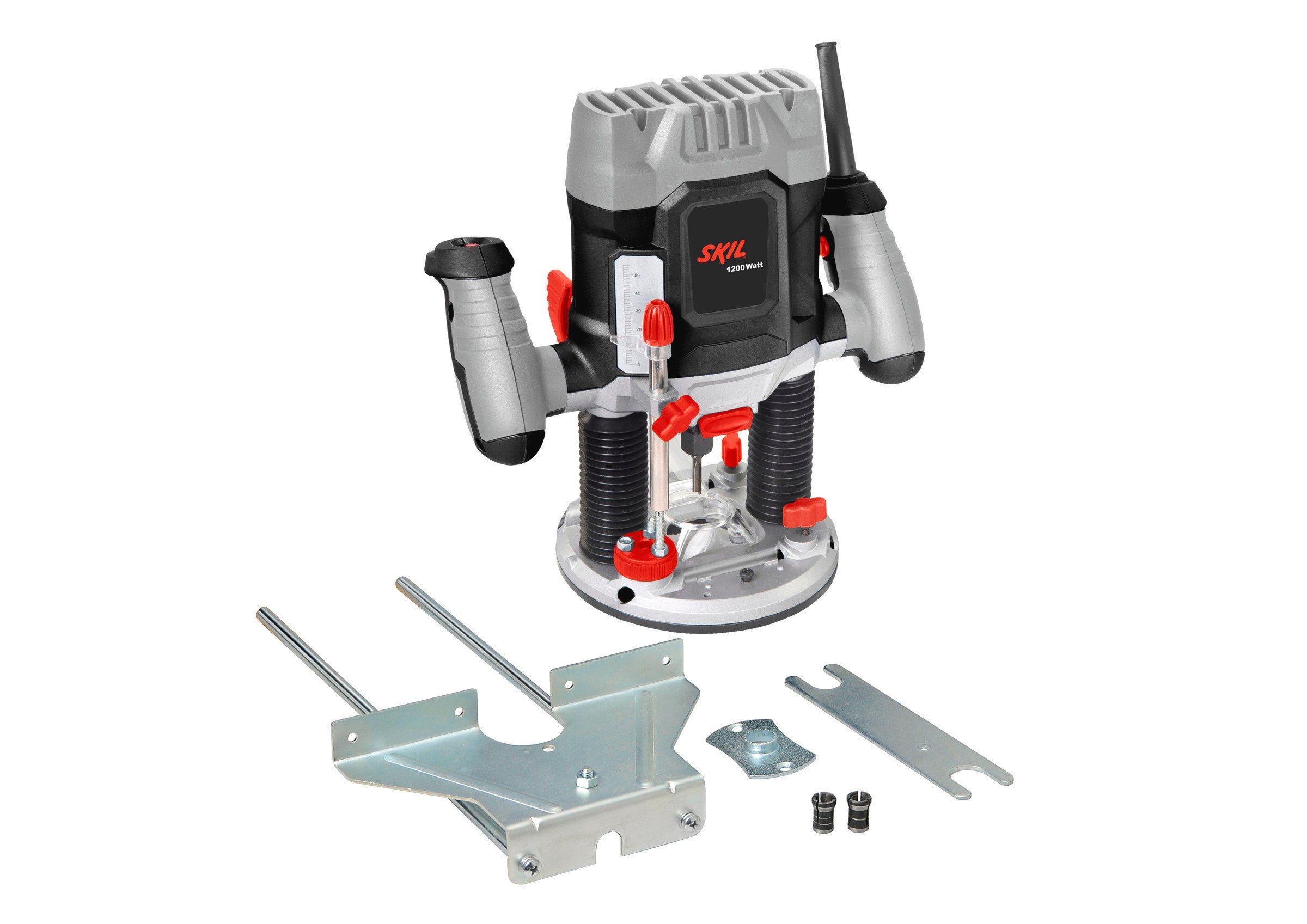 SKIL Akku-Fräse 1841AA, Oberfräse 1200W, Nutfräser, Tischfräse, Staubabsaugung