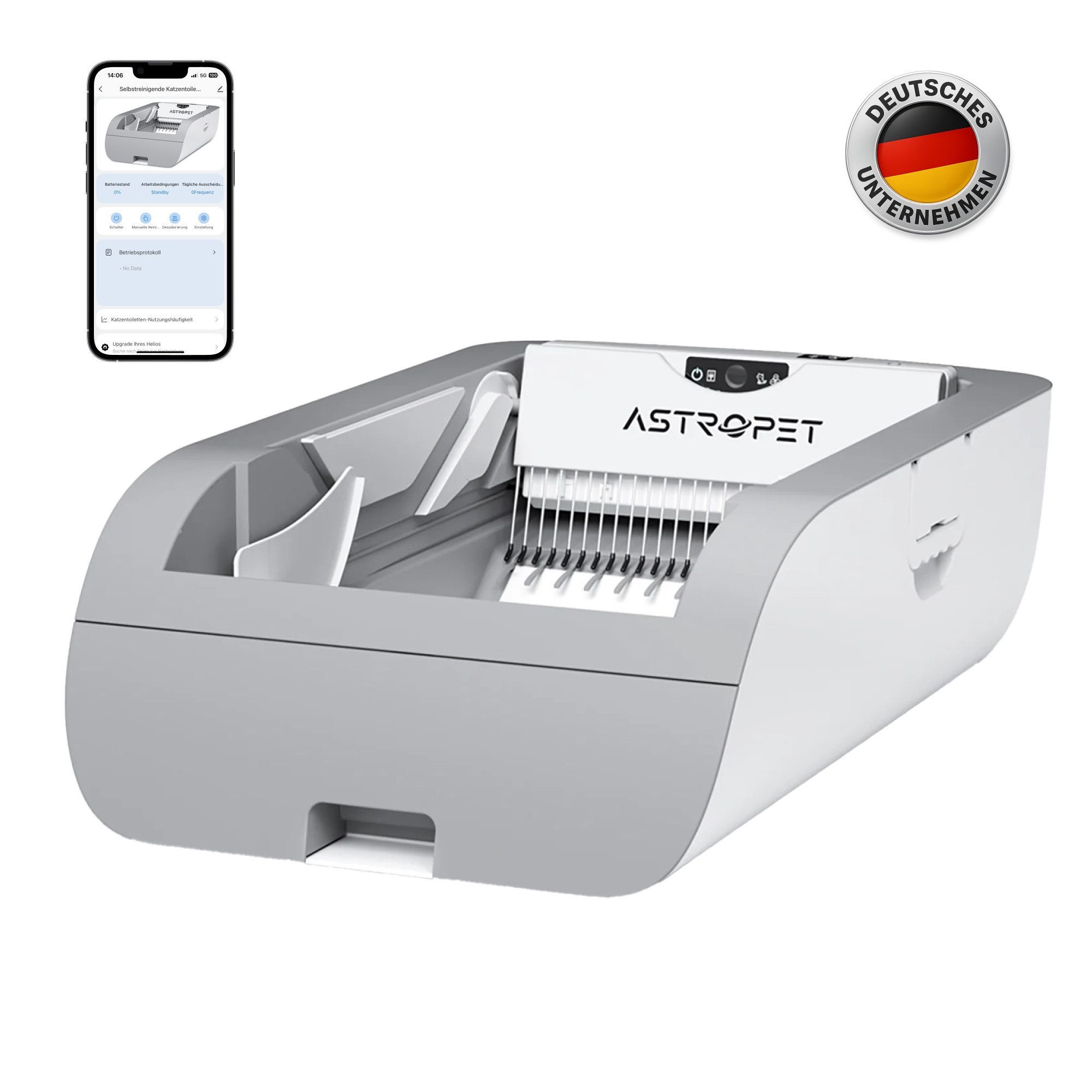 Katzentoilette Selbstreinigendes Katzenklo Helios Series + Smart App Steuerung