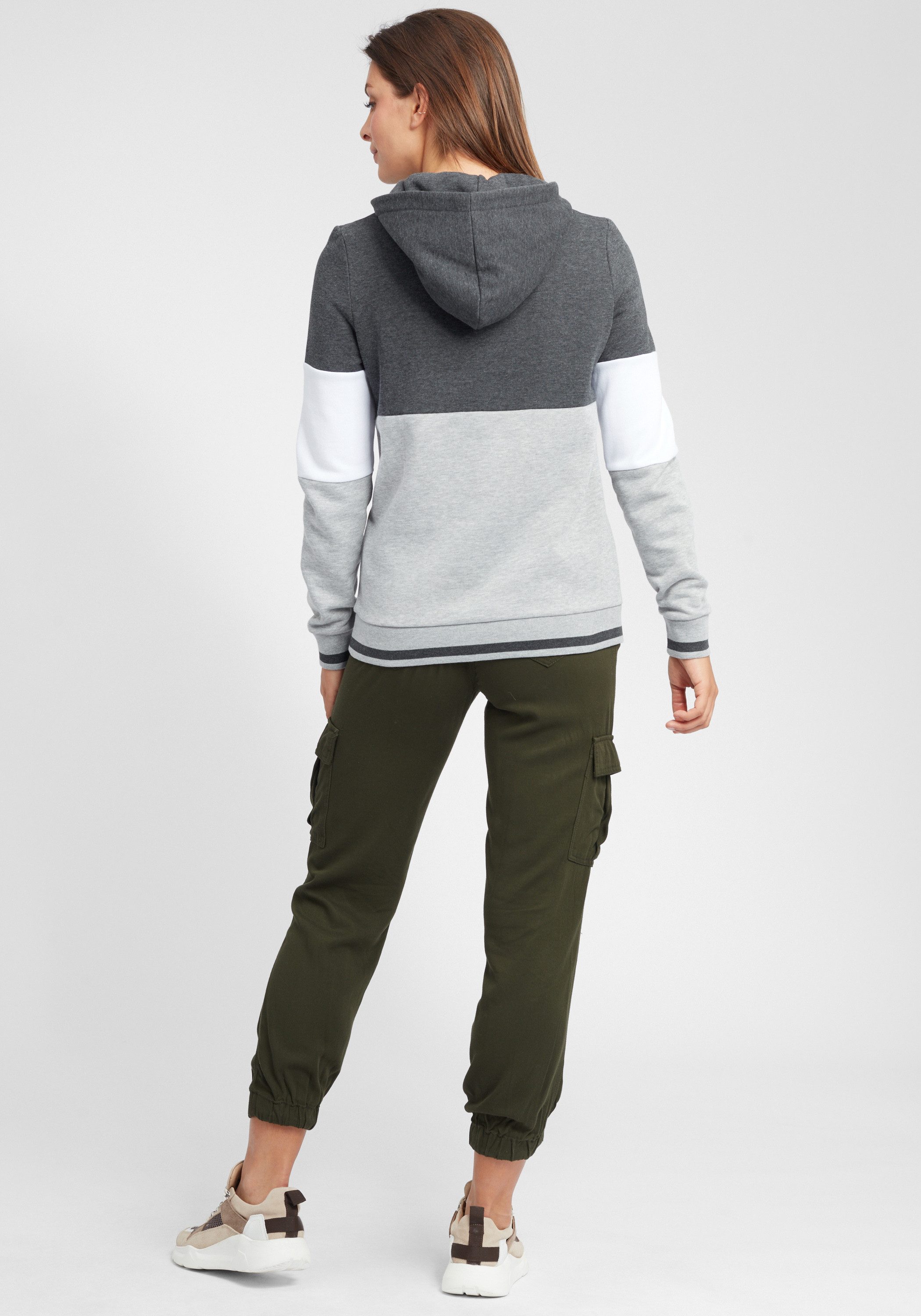 OXMO Hoodie OXOmara Kapuzenpullover mit Reißverschluss