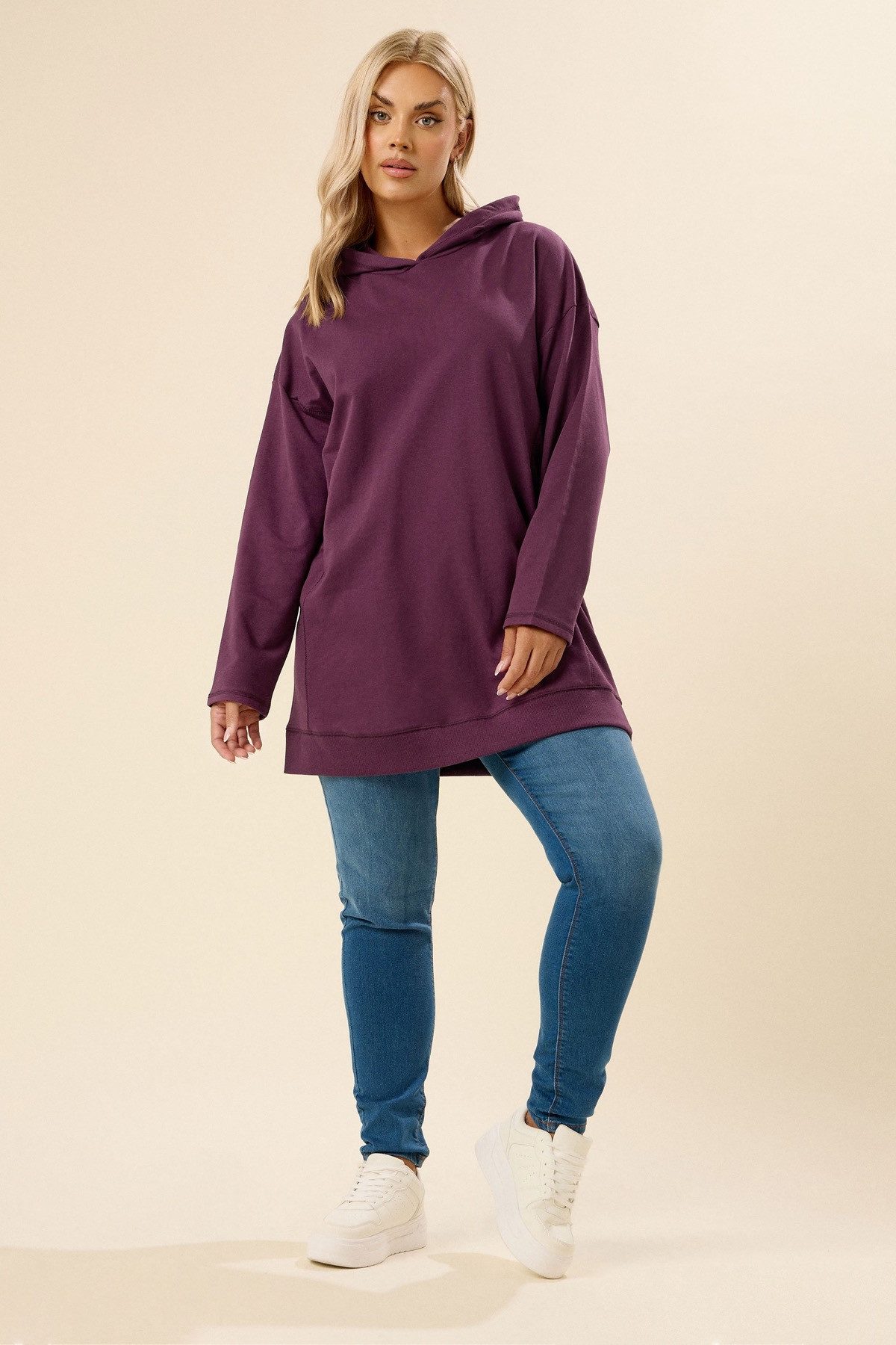 Stil Diva Kapuzenpullover Kapuzenpullover mit langen Ärmeln in Übergröße günstig online kaufen