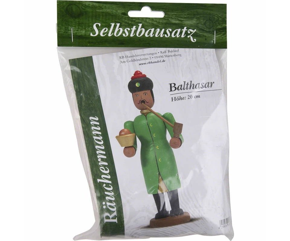 Erzgebirge-Palast Räuchermännchen Bastelset Balthasar (20cm) Räuchermann von Erzgebirge-Palast