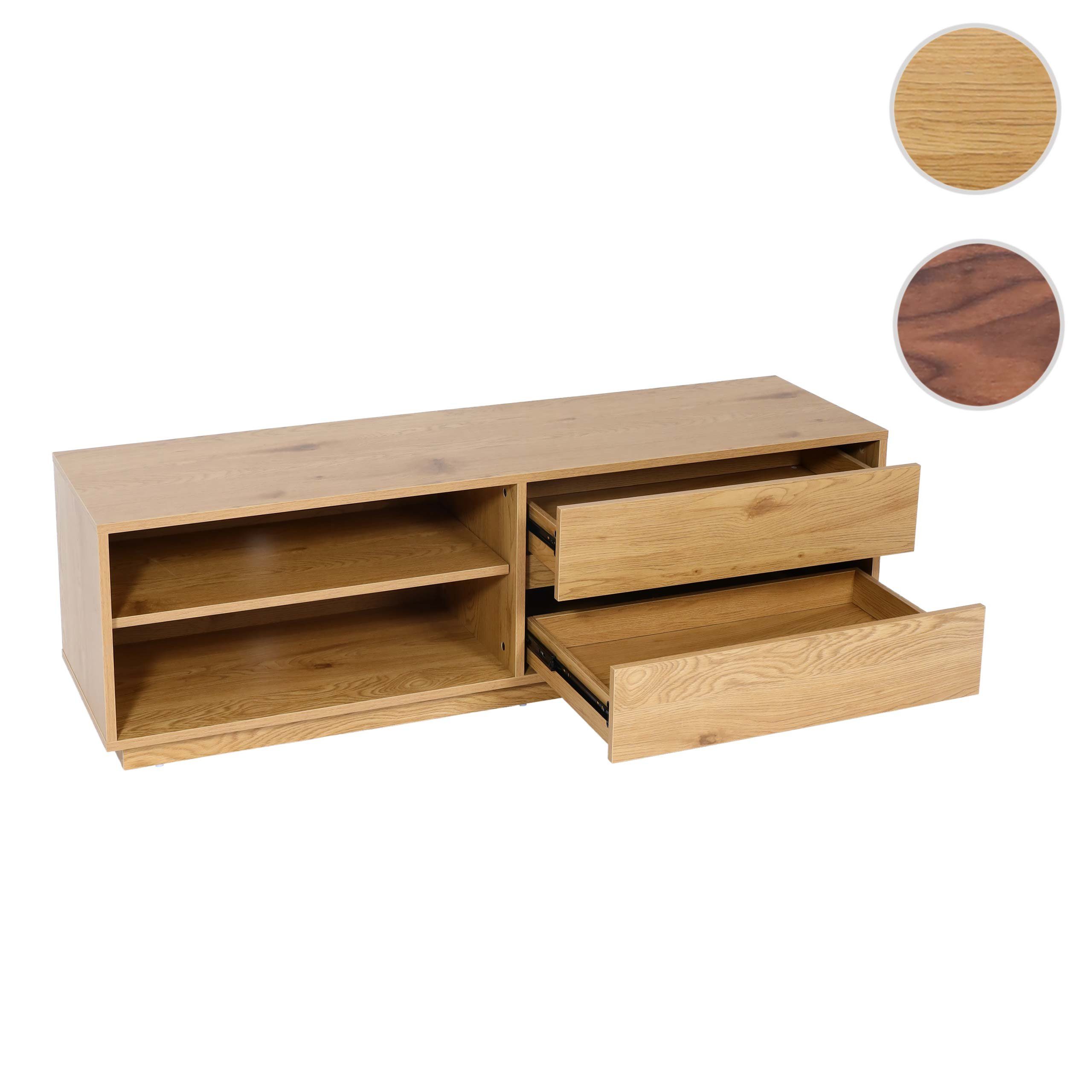 MCW TV-Rack MCW-J78-TV, 2 Schubladen und 2 Ablagefächer, Kratzfeste Beschichtung