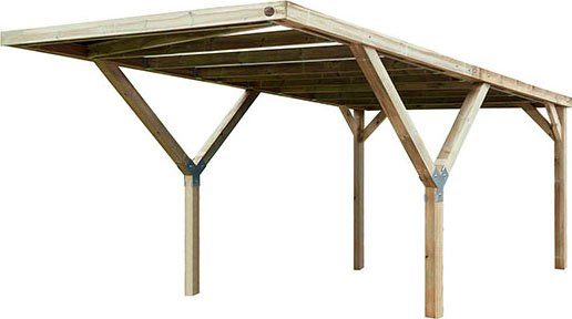 weka Einzelcarport, BxT: 306x606 cm, 241 cm Einfahrtshöhe, mit Stahldach