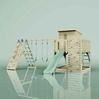 PolarPlay Spielturm Frida, Mintgrün - Kinderschaukel