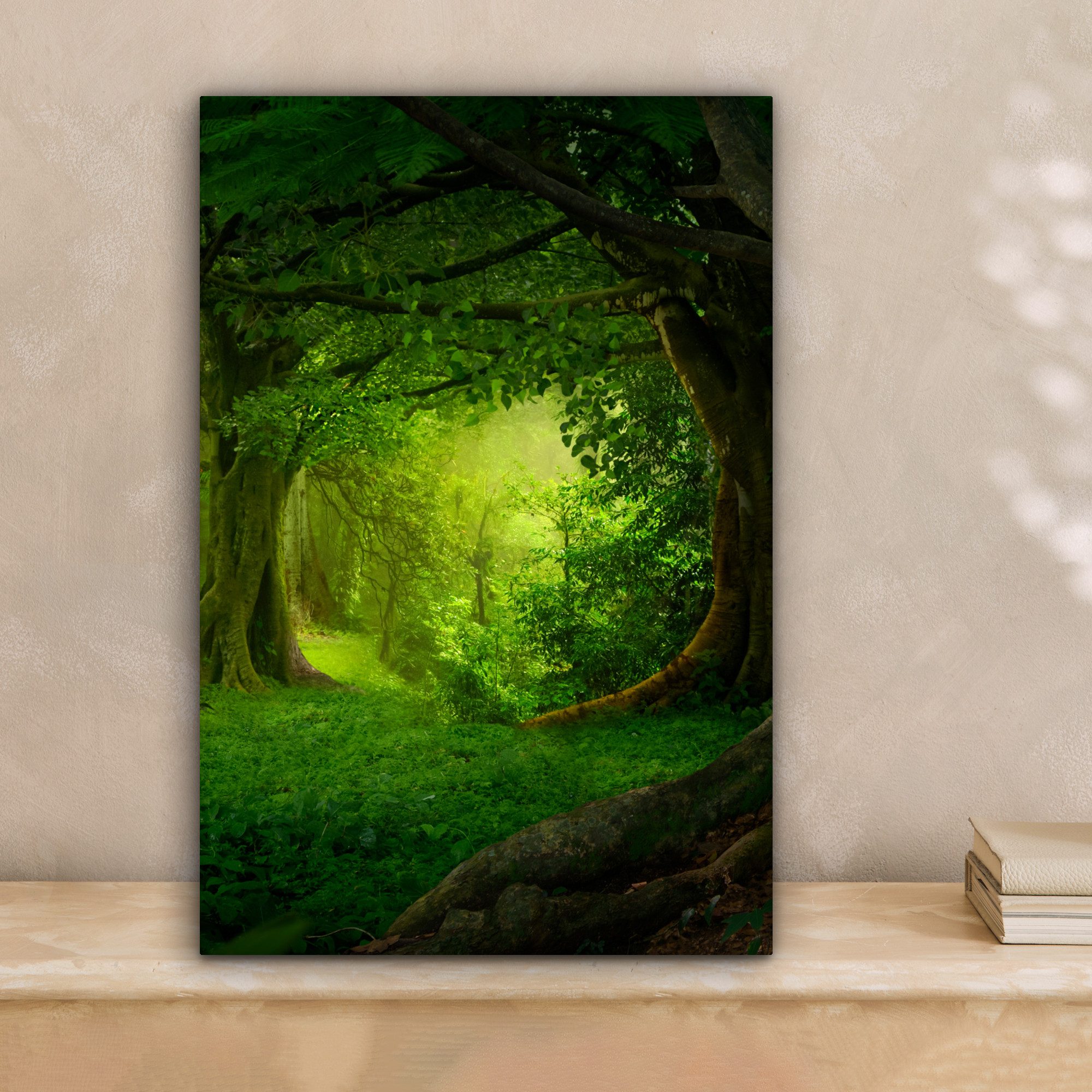 OneMillionCanvasses® Leinwandbild Bäume - Wald - Grün - Landschaft - Natur, günstig online kaufen
