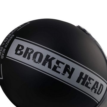 Broken Head Motorradhelm Hated & Proud inkl. schwarzem Visier (mit schwarzem und klarem Visier), inklusiv schwarzem Visier