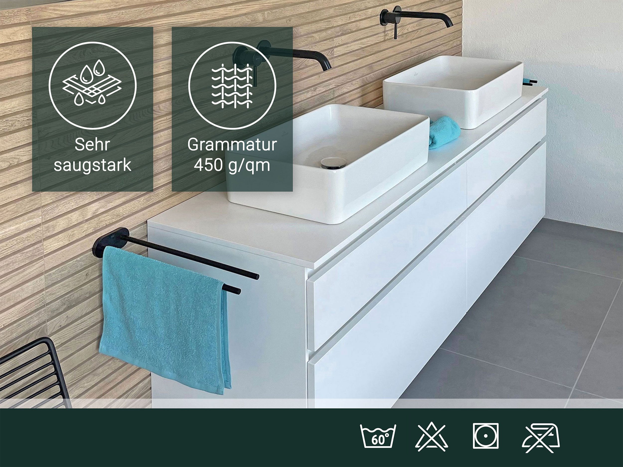 ZOLLNER Gästehandtücher, Walkfrottier (10-St), 30 x günstig online kaufen