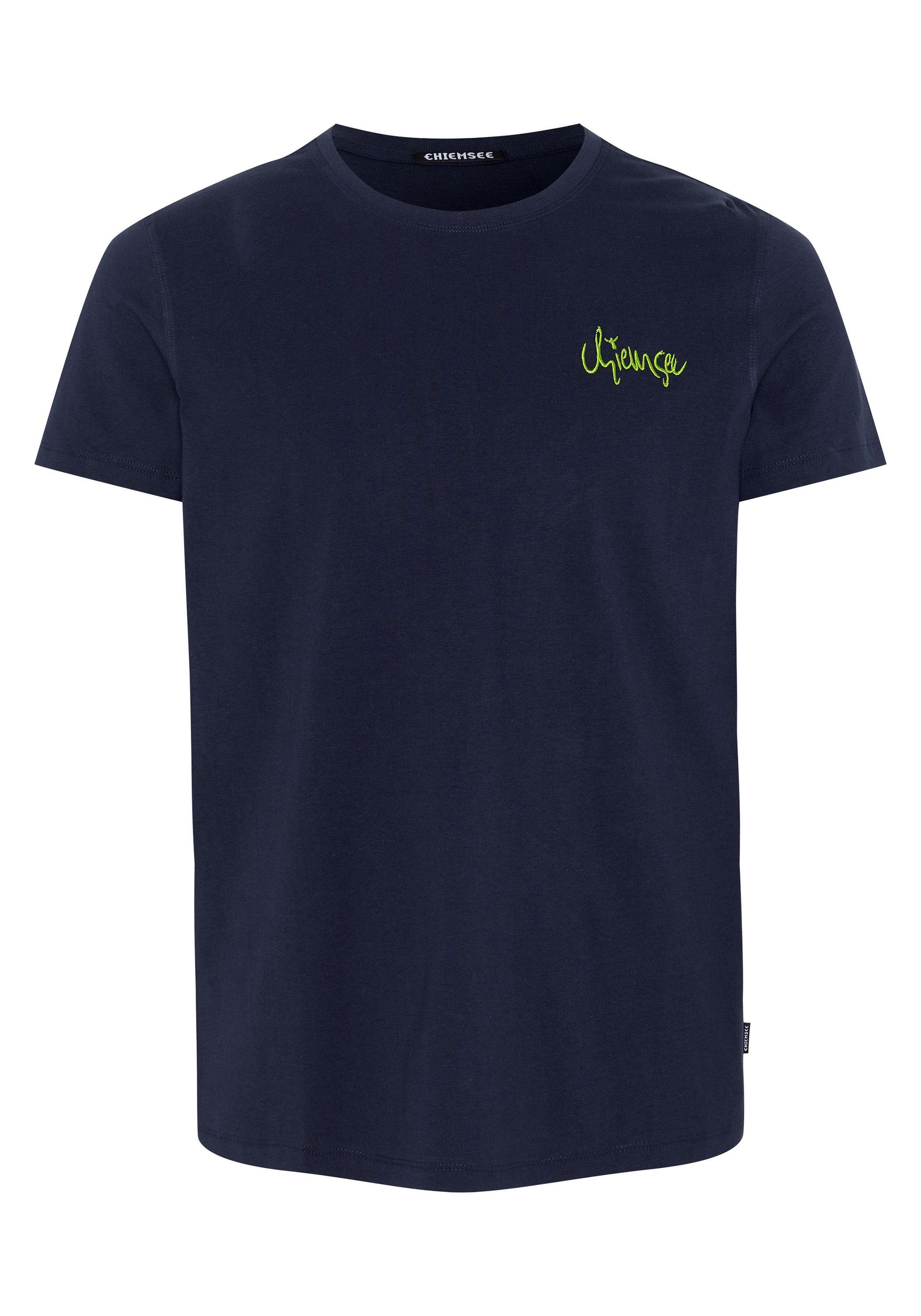 Chiemsee Print-Shirt T-Shirt mit Blattmotiv und Schriftzug 1 Night Sky