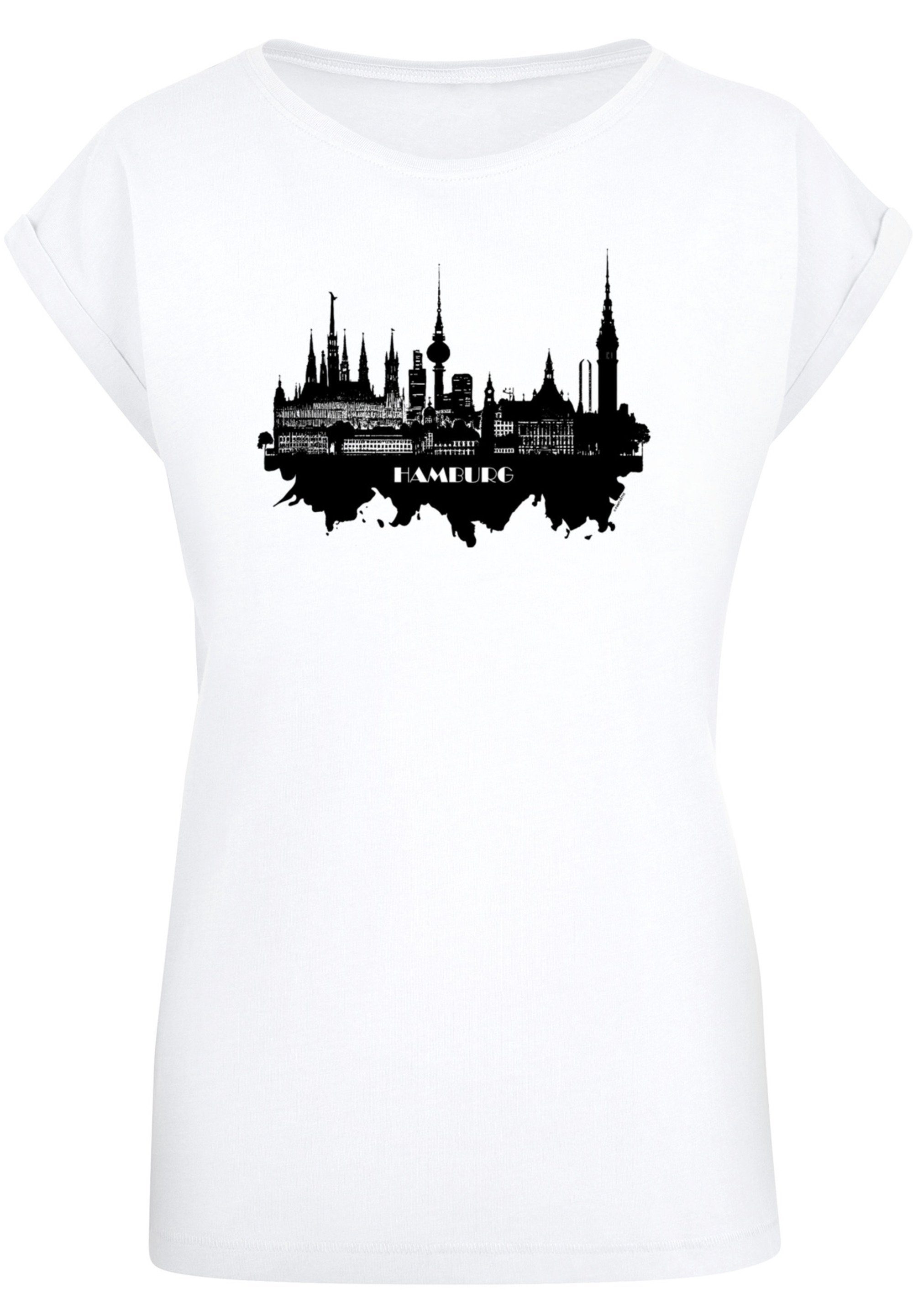 F4NT4STIC T-Shirt Cities groß 170 ist skyline Größe M trägt cm Print, - Model Hamburg Collection und Das