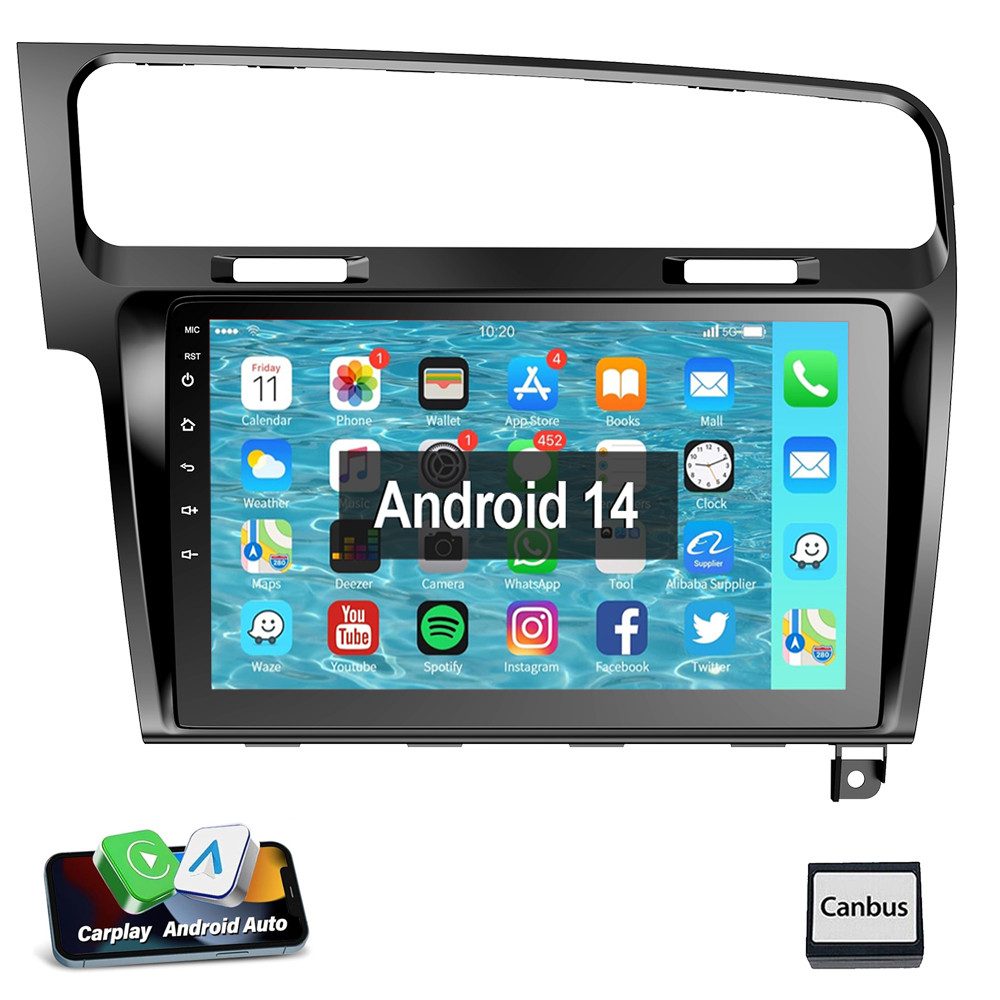 10.1" Für VW Golf 7 VII MK7 2013-2017 Android 14 Autoradio Autoradio