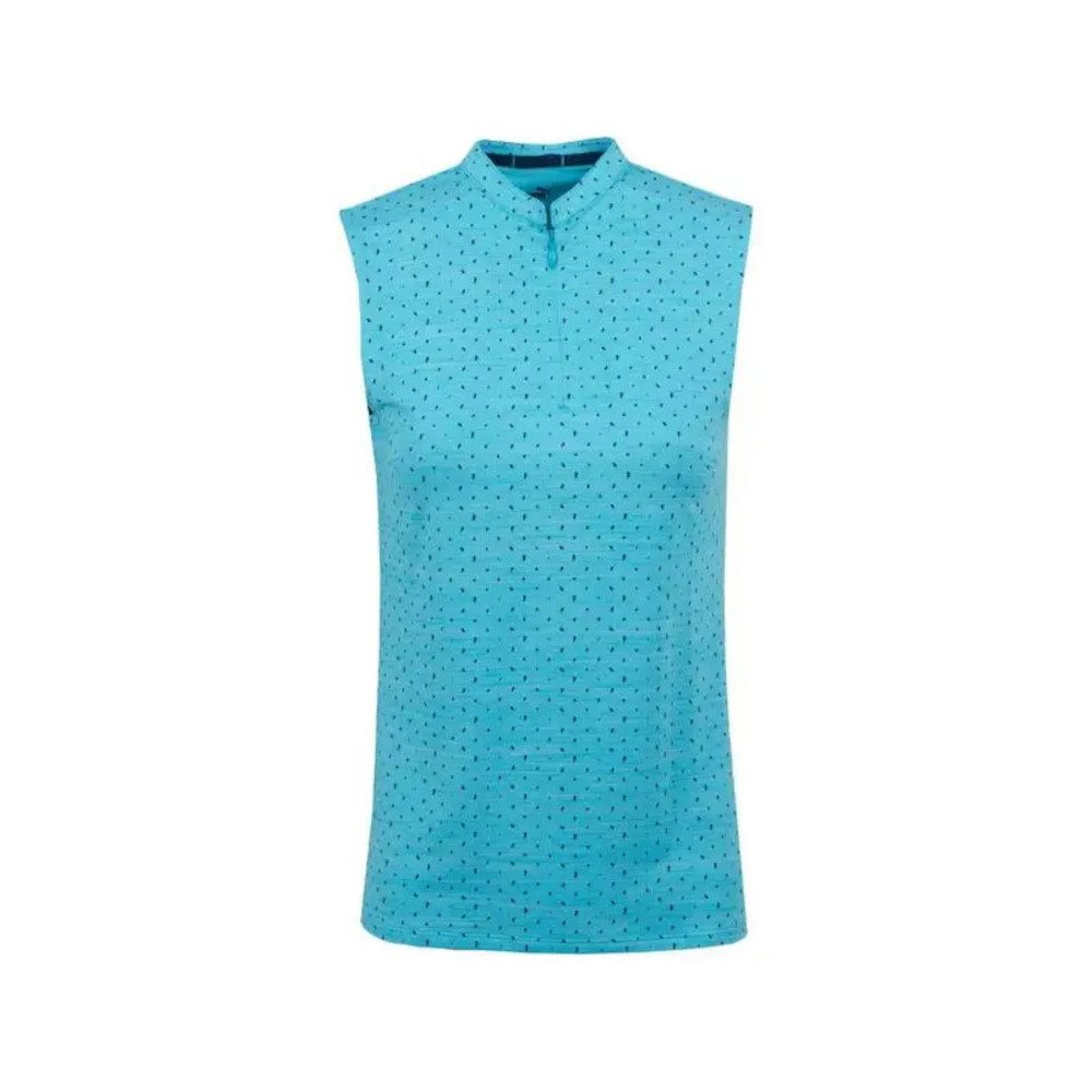PUMA Poloshirt Puma Golf Polo Cloudspun Sleeveless Polka Hellblau Damen