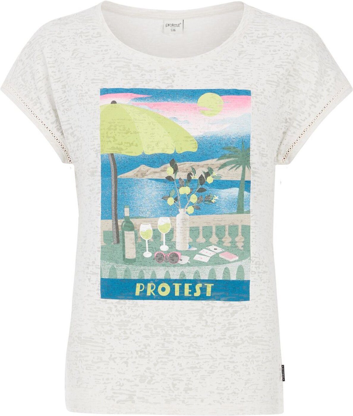 Protest Kurzarmshirt PRTElles 25 t-shirt KITOFFWHITE