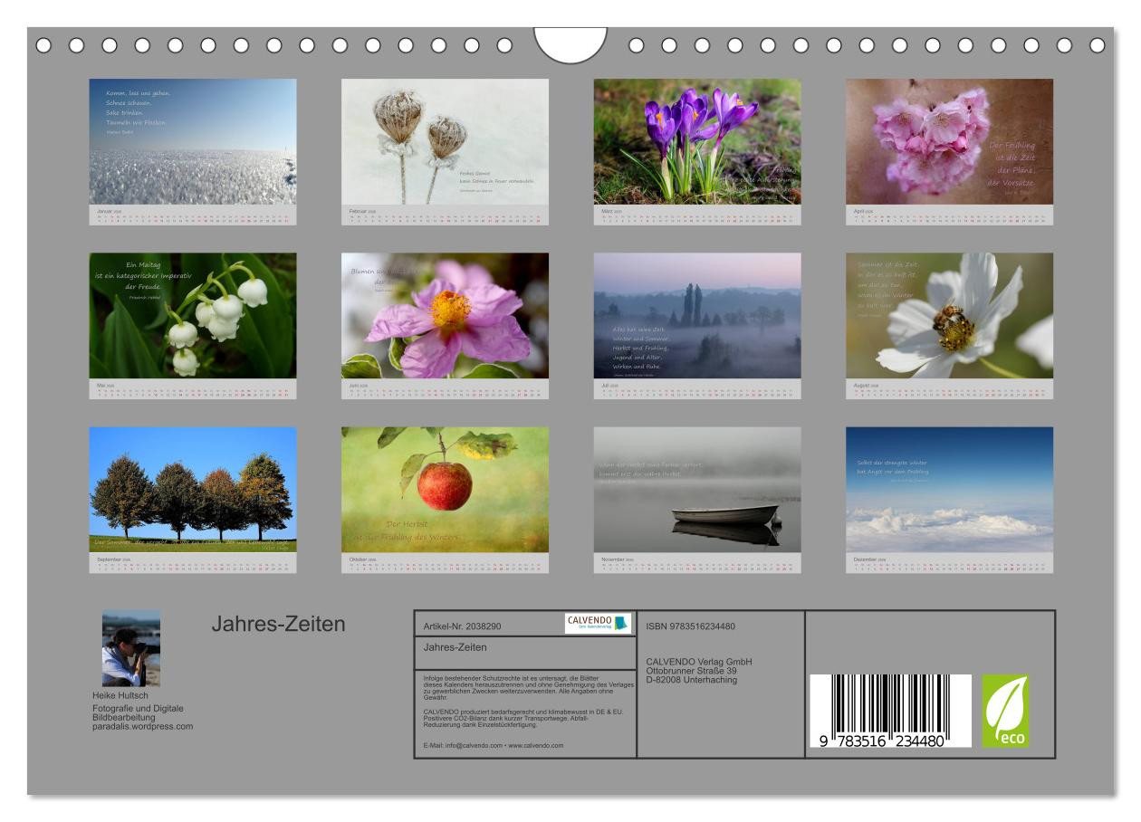 Thumbnail - CALVENDO Wandkalender Jahres-Zeiten (Wandkalender 2026 DIN A4 quer), CALVENDO Monatskalender