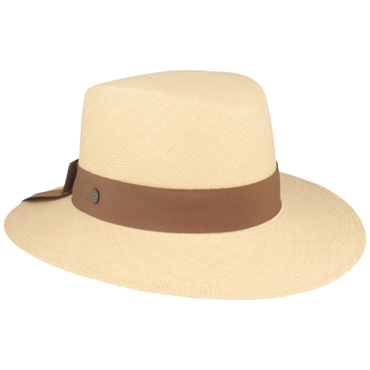 Breiter Strohhut feiner original Panama-Hut mit günstig online kaufen