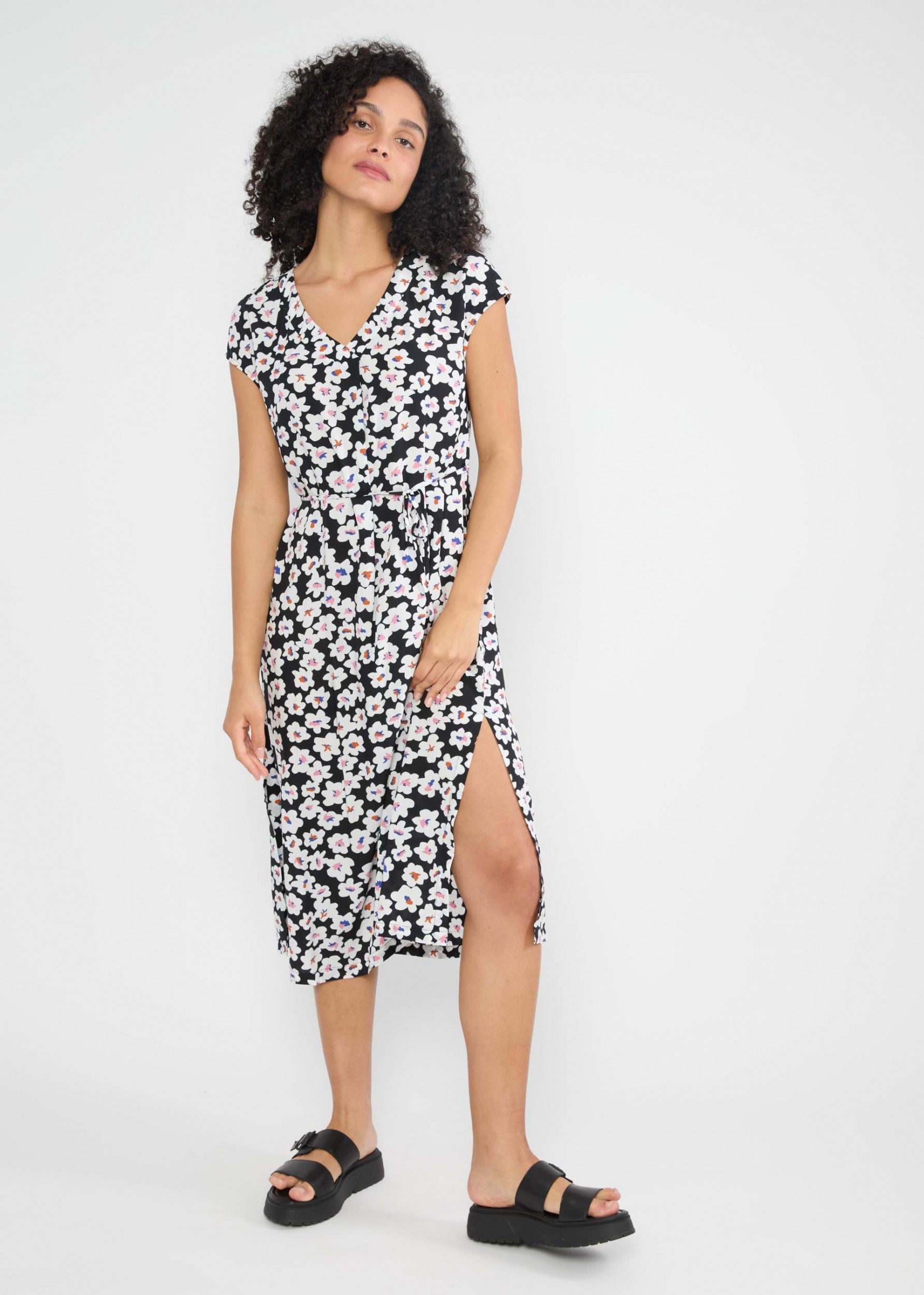 Blutsgeschwister Midikleid - Damen Midikleid Gehschlitz günstig online kaufen