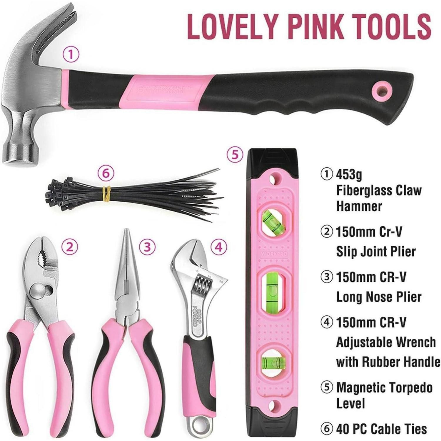 LuxusKollektion Multitool Werkzeugset Pink 103-teilig Haushalt Reparatur DI günstig online kaufen