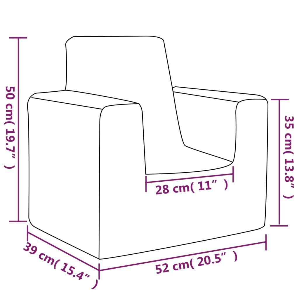 Kindersofa Sessel Plüsch Kindersofa Weich Rosa vidaXL