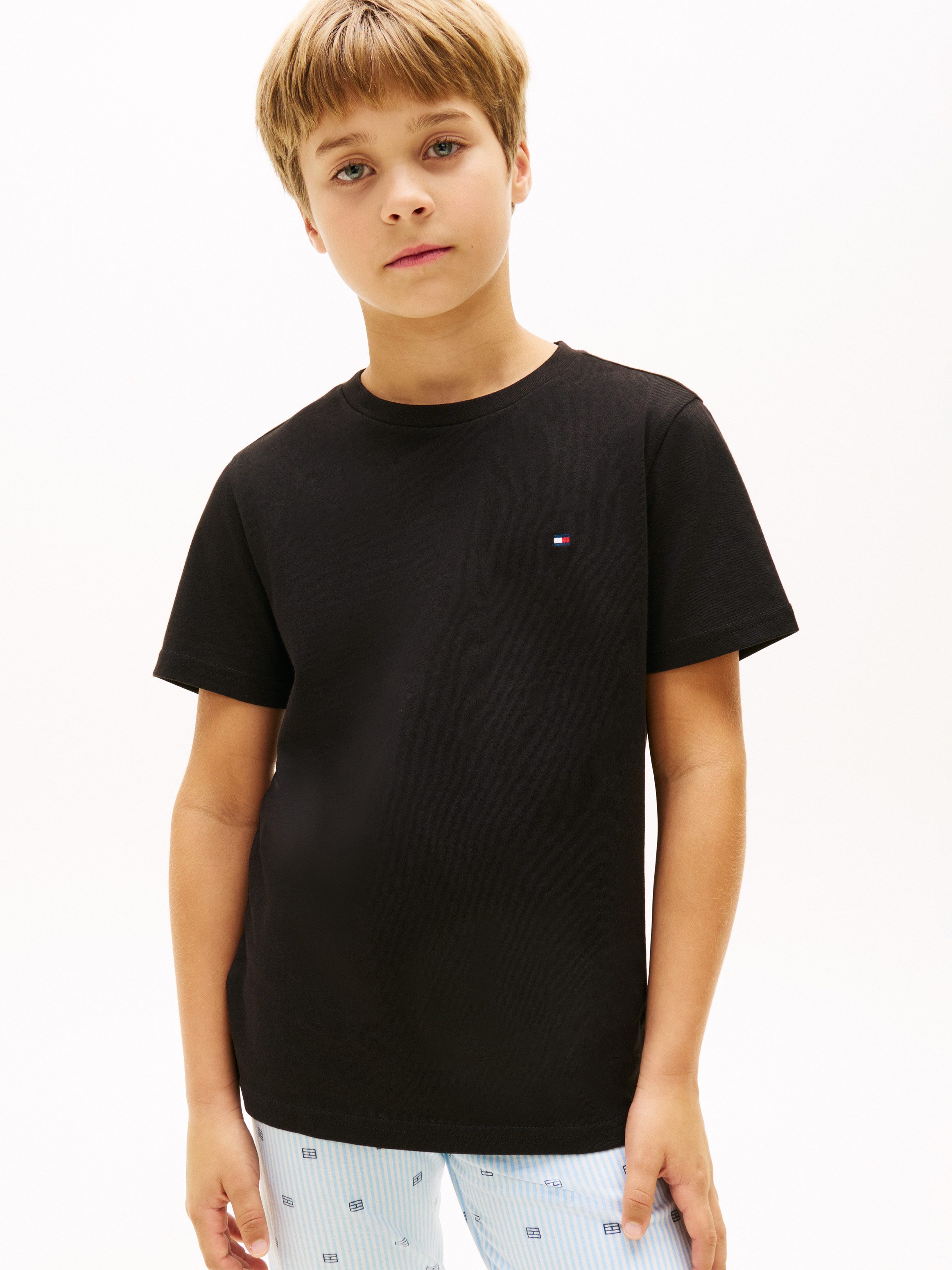 T-Shirt 2 PK SS TEE mit Stickerei und Rundhals im 2er-Pack