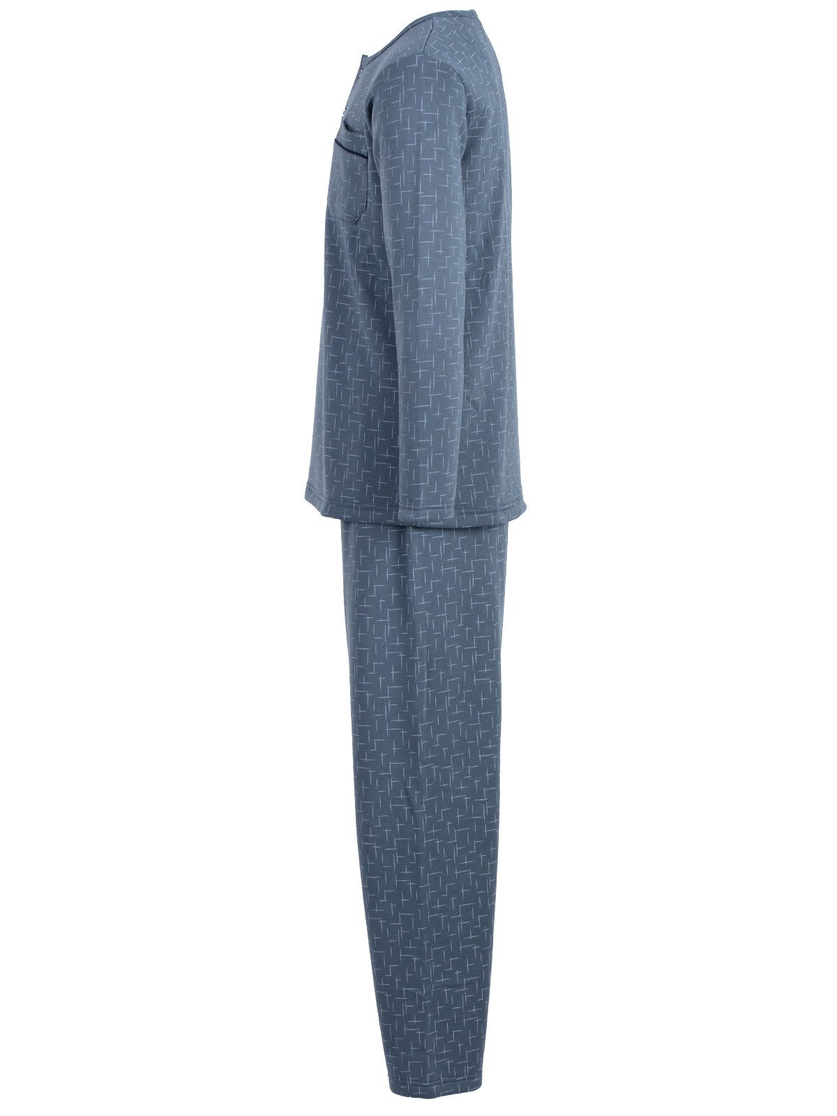 Lucky Schlafanzug Thermo Pyjama Set Langarm - Cross-over