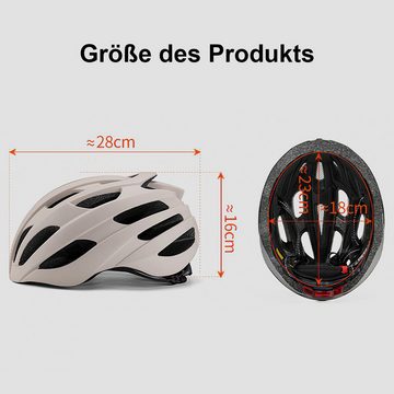 DOPWii Bike Cross Helm Fahrradhelm mit 24 Belüftungslöchern und Rücklicht, abnehmbar zum Ausspülen