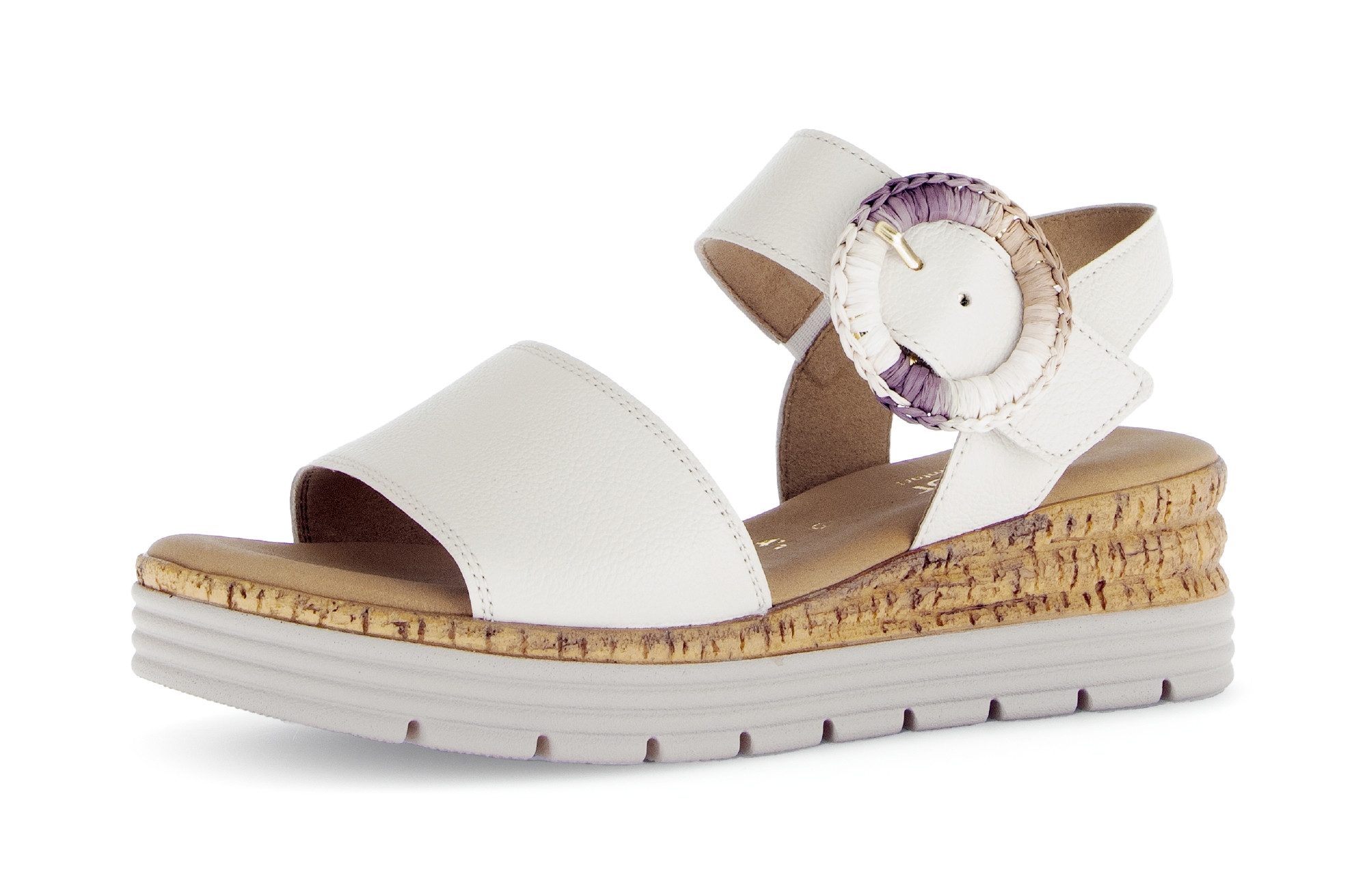 Gabor Genua Keilsandalette, Plateau, Sommerschuh mit dekorativer Zierschnalle, G-Weite