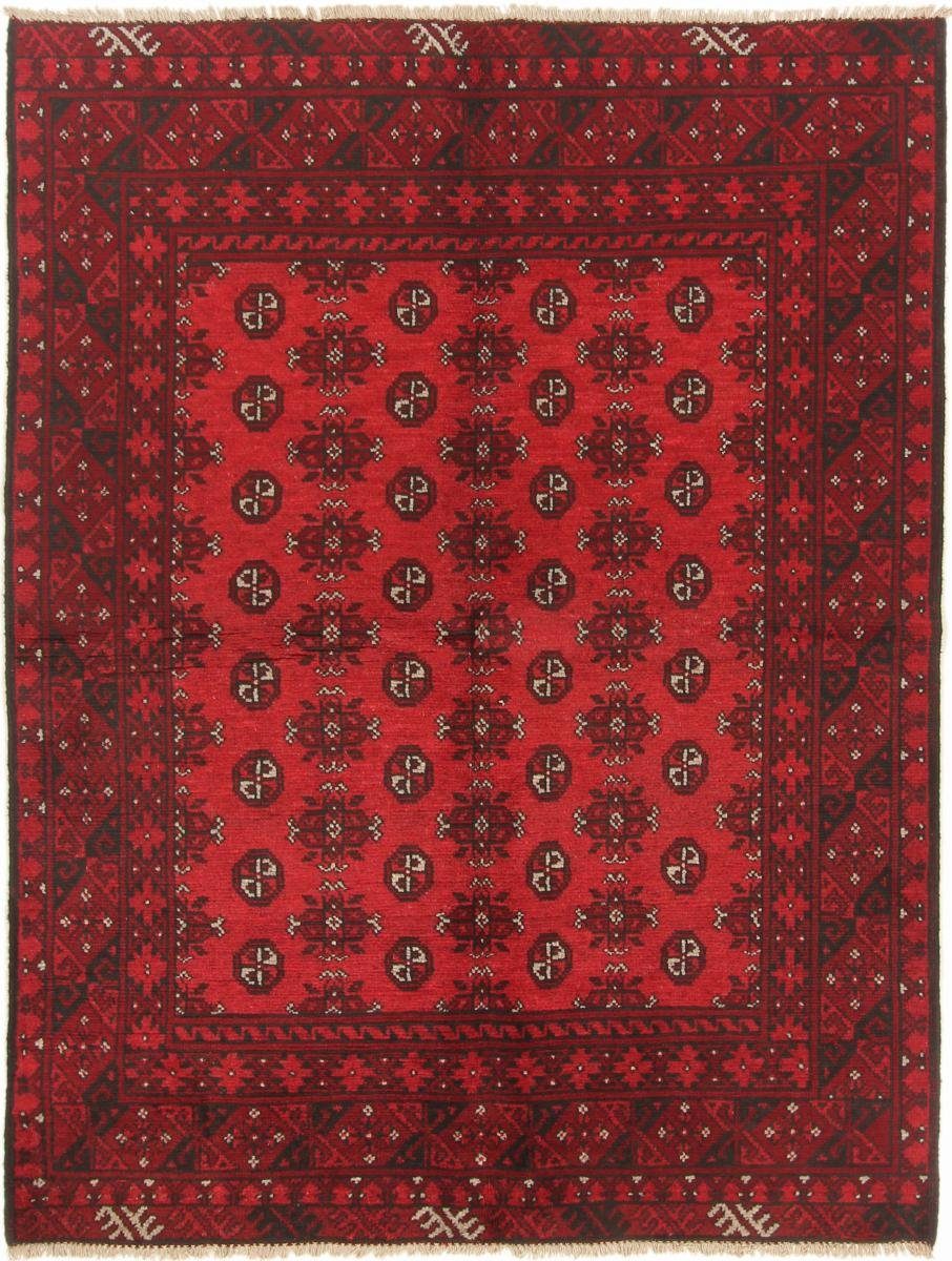 Orientteppich Afghan Akhche 146x195 Handgeknüpfter Nain mm rechteckig, 6 Orientteppich, Höhe: Trading