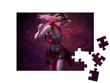 puzzleYOU Puzzle Tanz im Neonlicht, 48 Puzzleteile, puzzleYOU-Kollektionen Tanz, Menschen