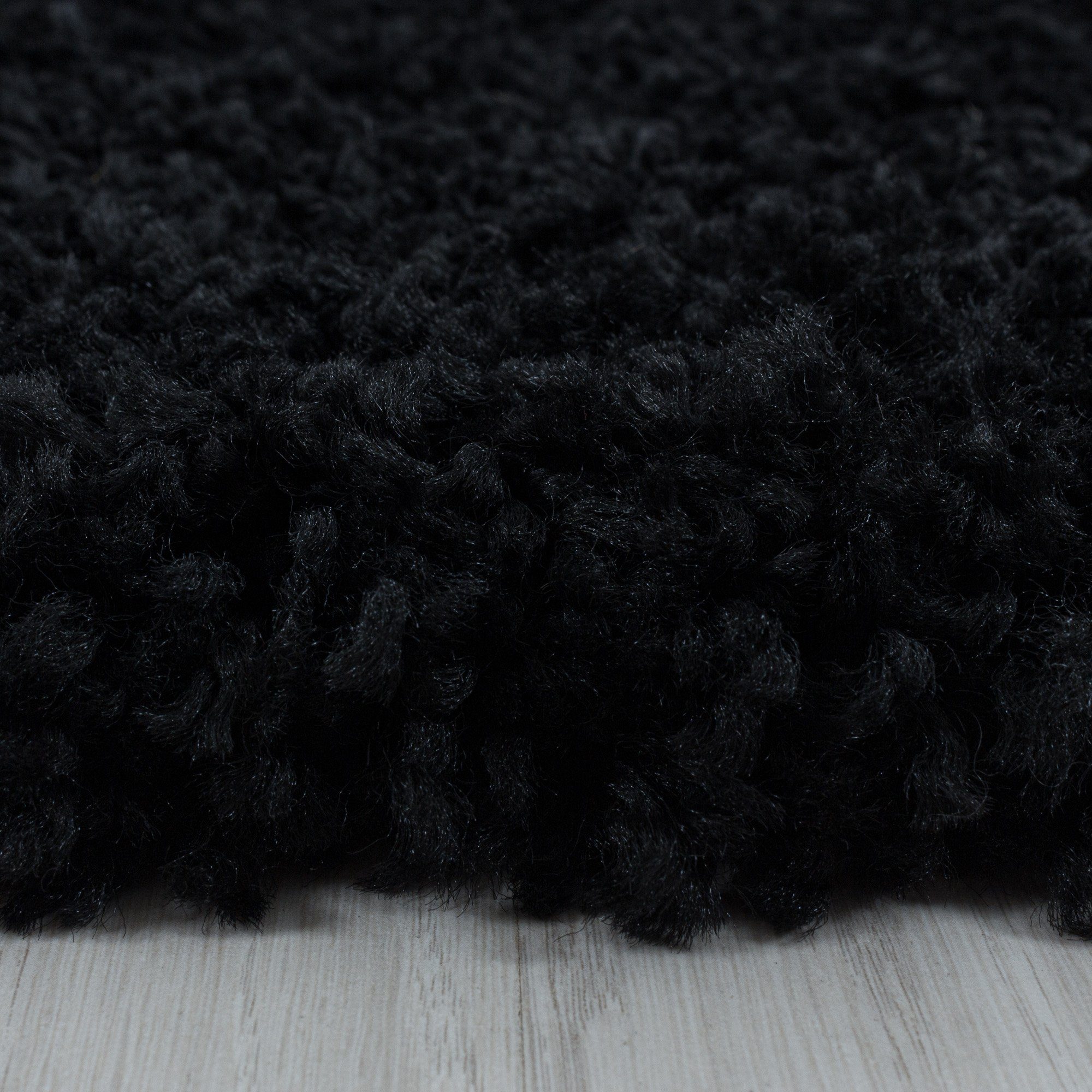 SIMPEX24 Teppich Unicolor - Einfarbig, Rund, Höhe: 30 mm, Einfarbig Shaggy Teppich Wohnzimmer Langflor Versch. Farben und Größen