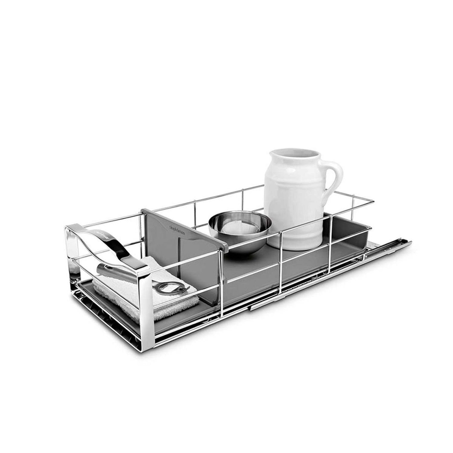 simplehuman Küchenorganizer-Set Ausziehbarer Schrank-Organisator 22,8 cm