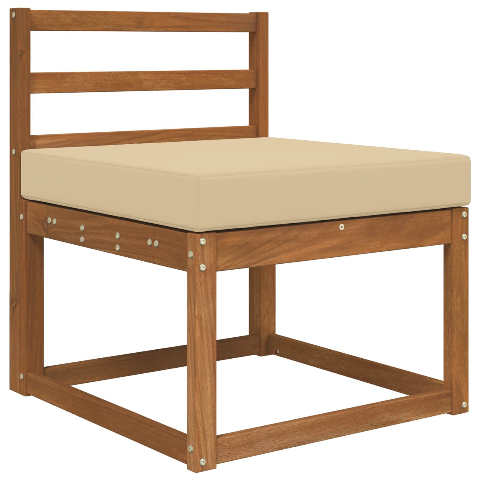 vidaXL Sitzauflage Sofakissen für draußen Beige 60 x 60 x 8 cm Polyester, (1 St)