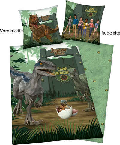 Kinderbettwäsche Jurassic World Camp Cretaceous, Jurassic World, Renforcé, 2 teilig, mit tollem Motiv