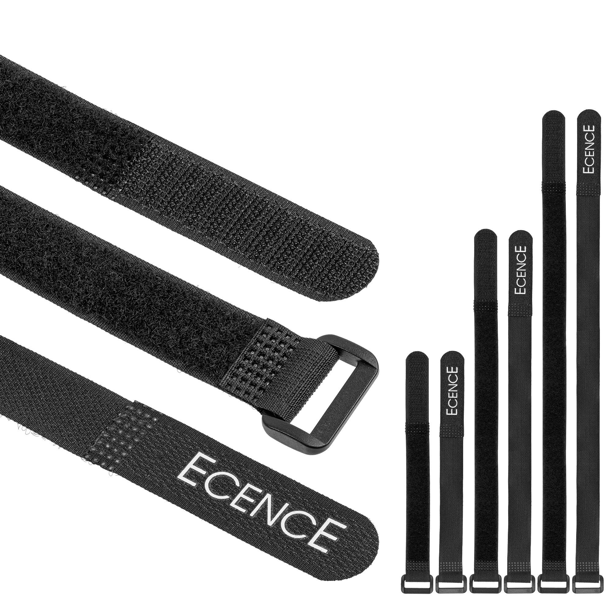 ECENCE Kabelzubehör 25er Set Klett-Kabelbinder wiederverwendbar