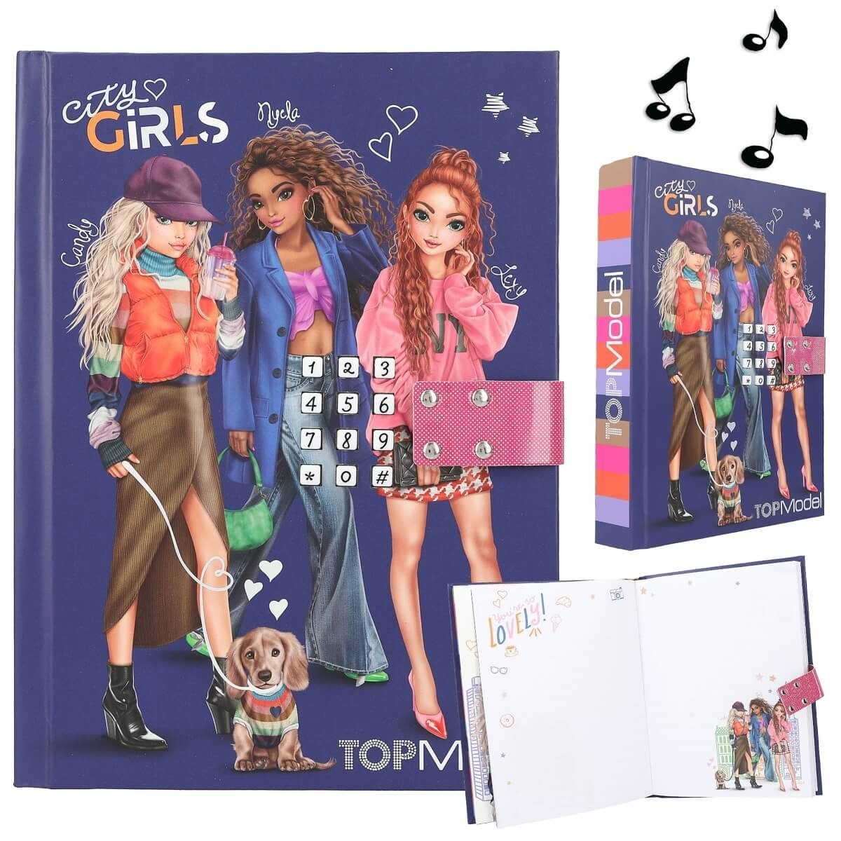 Elektronisches Tagebuch TOPModel Geheimcode Tagebuch mit Sound CITY GIRLS